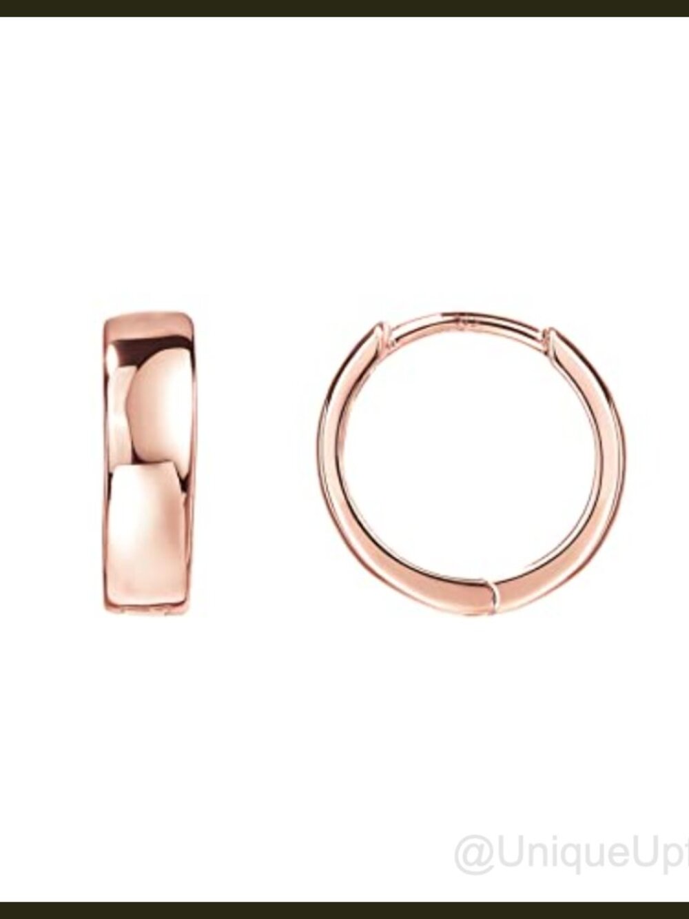 14K Rose Gold Plated Small Huggie Hoop Earrings for Women